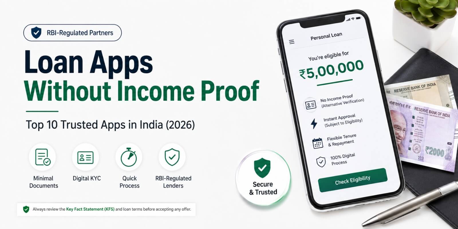 10 Best Loan Apps Without Income Proof in India (2026)