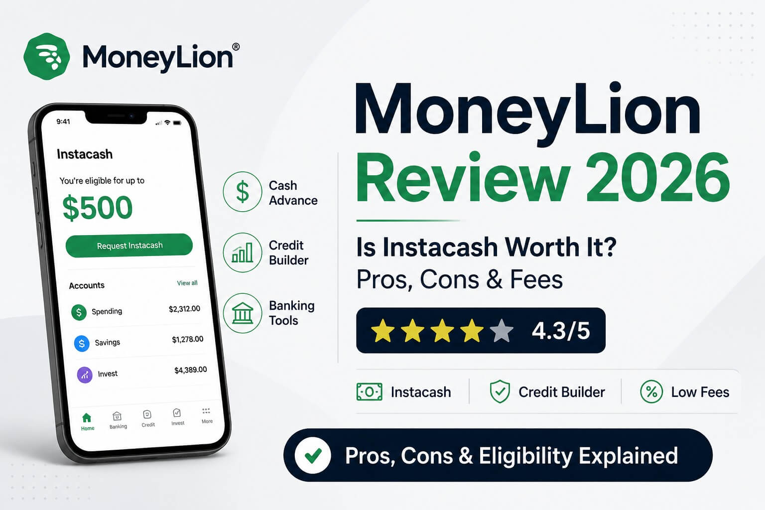 MoneyLion Review 2026: Is Instacash Worth It? Pros, Cons & Fees